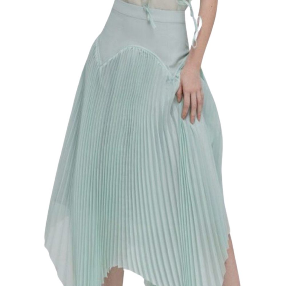 Mint Pleated Skirt